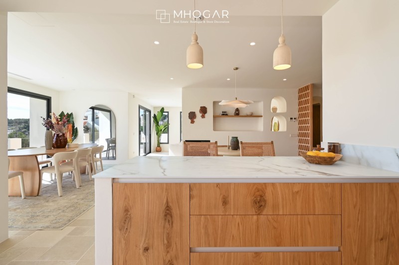 El arte de vivir en Moraira, Costa Blanca - elegante villa de obra nueva de estilo mediterráneo con vistas abiertas!